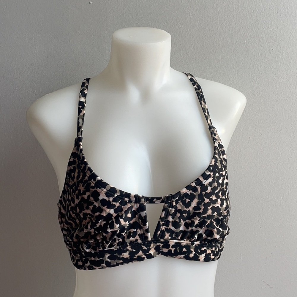 Pink Camo Bikini Top Strappy Padded Size Small .